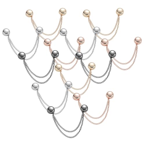 磁気衣類クリップ、多機能マグネット式衣類クリップ、12ピース強力磁気多目的針なし袖丈詰めツール女性ヘッドスカーフピン家族友人用