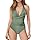 Generisch Sexy Badeanzug Damen Bauchweg Neckholder - Badeanzüge für Damen mit Abnehmbar Cups - Einteilige Bademode V Ausschnitt Monokinis Push Up Blumenmuster Swimsuit Schwimmanzug