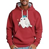 GDGTBNH Ropa Hombre Vestir Abrigos Hombre Jersey Navideño Hombre Oversize Hombre Entrenamiento Futbol Niños Sudadera con Cremallera Chaqueta Vintage Hombre Jersey Navideño Chaqueta Rojo M