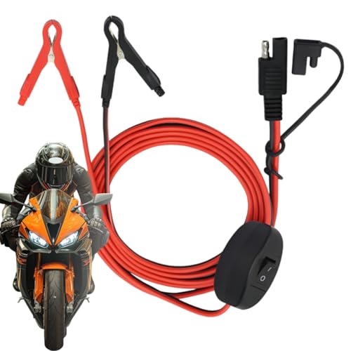 Xijobido Cable de Batería | Cable de Extensión para Cargador con Botón | Conector Rápido, Adaptador SAE para Coche Cortacésped Tractor