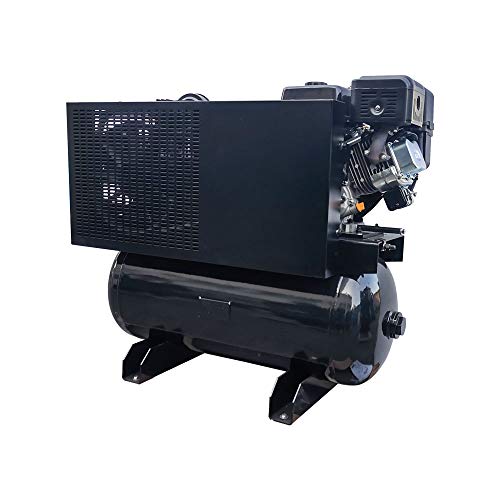 HPDAVV Gas Driven Piston Air Compressor 13HP - One Stage - 30 Gal Tank - 43.5cfm @ Max 125psi - 420CC Engine - for Service Trucks Fit for Ford F-150 Truck Bed