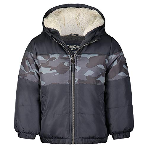 Image of OSHKOSH B'GOSH Boys' Heavyweight Winter Jacket With Sherpa Lining