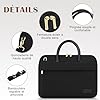 RAINYEAR Sac à bandoulière pour ordinateur portable 15,6 pouces Compatible avec Macbook Air/Pro 15-16 pouces M4 M3 M2 M1, sacoche à Main Notebook Ultrabook Chromebook 15,6 pouces pour femme, Noir #1