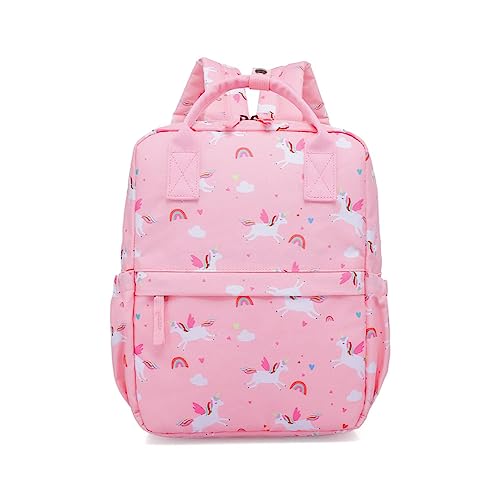 Cute Toddler Preschool Backpack Dinosaur Unicorn School Book Bag For Girls, Boys, Kids, Kindergarten Nursery Travel Bag With Chest Strap(Pink Unicorn) #TOP3