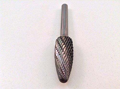Fresa de carburo doble corte forma llama 1/2 pulg diámetro miniatura 3