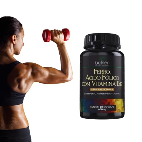 BioKlein Ferro + Ácido Fólico + Vitamina B12 400Mg (60 Caps)