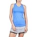 SOFIBELLA UV Colors Womens Tennis Tank Top Blue L