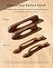 Lafoy 2 Pack Solid Beech Wood Cabinet Pulls, 5 Inch Hole Centers (128mm), Modern Natural Wood Drawer Handles for Kitchen Cabinets, Dresser, Wardrobe Furniture Hardware (Bridge Style)