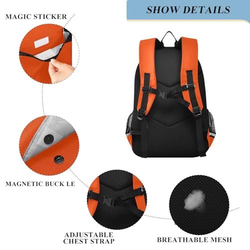 Orangered Kids Backpack Large Capacity Bookbag with Reflective Schoolbag for Girls and Boys 213