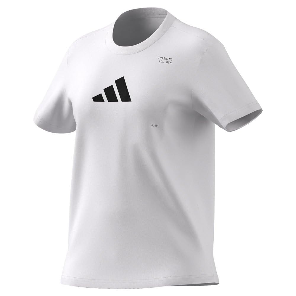 adidas Women's AEROREADY All-Gym Category Graphic Tee, Chalk White, XS
