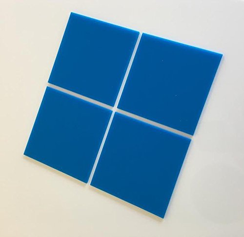 Super Cool Creations Square Tiles, Bright Blue - Sample of 1 x 10 cm