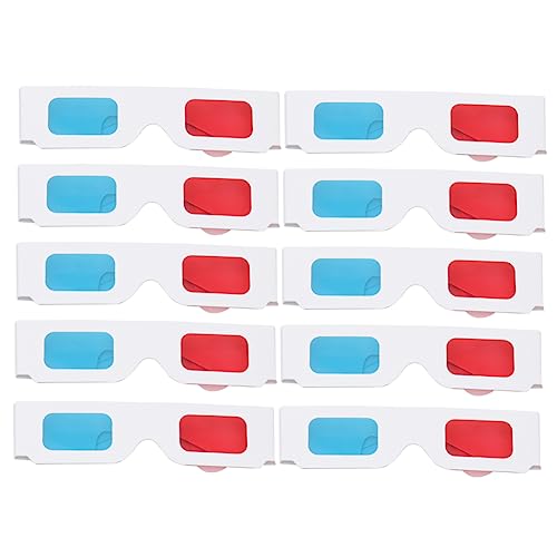 Homoyoyo 10pezzi Occhiali in Carta Per Cinema e Videogiochi Leggeri e Sicuri Montatura in Materiale Di Buona Qualità Per Uso Casalingo e Pubblico