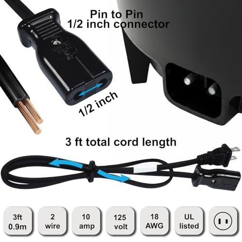 Cable de alimentación HQRP para olla arrocera Zojirushi 3 pies miniatura 3