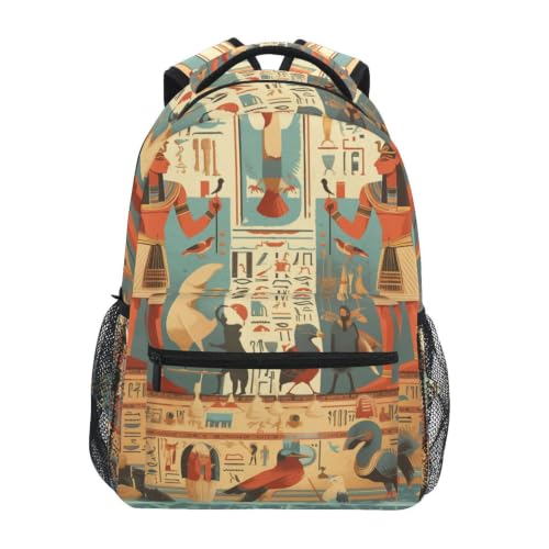 Sac à dos dessin animé égyptien pour les cours et les voyages