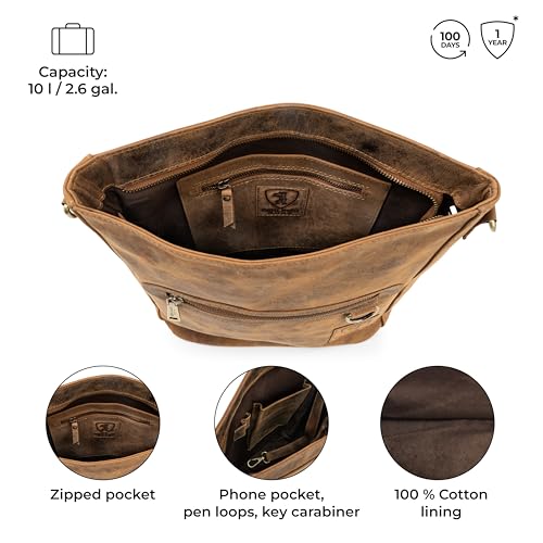 BERLINER BAGS Vintage Genuine Leather Shoulder Bag Siena, Handbag, Crossbody Bag for Women4