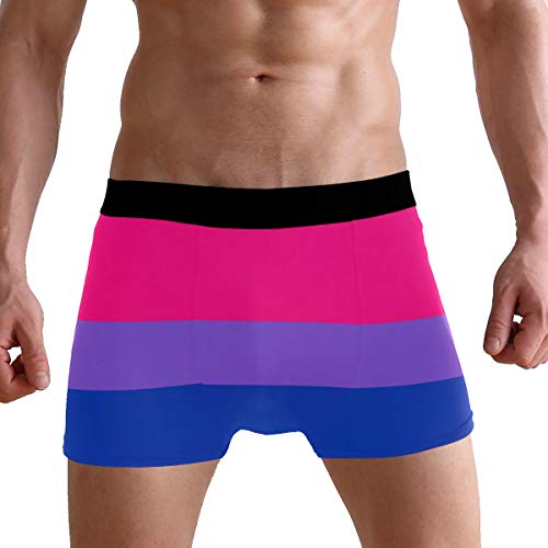 Leisure Workout Underwear Brief Boxer Rainbow Bisexual Striped Flag Mens Underwear Soft Boxer Briefs Size S2