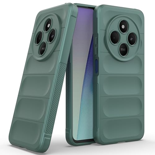 Image of Zapcase Back Case Cover for Poco M7 5G | Compatible for Poco M7 5G Back Cover | Liquid Silicon Magic Case with Camera Protection | Dark Green
