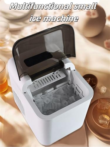 Máquina multifuncional para hielo pequeña, fabricadora de hielo inteligente de mostrador, 26,5 lb/24 h, con cuchara y canasta para hielo, ideal para hogar, cocina, bar y camping miniatura 2