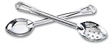 ChefLand Stainless Steel Solid and Perforated Basting/Serving Spoon, 13-Inch, Set of 2