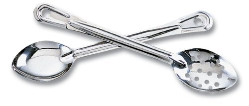ChefLand Stainless Steel Solid and Perforated Basting/Serving Spoon, 13-Inch, Set of 2