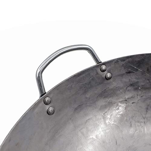 Wok Tradicional de Acero al Carbono con Mango de Madera miniatura 6