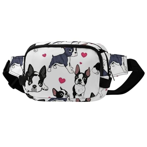 ウエストバッグ ボストンテリア犬 可愛い 犬柄 メンズ レディース ウエストポーチ ワンショルダーバッグ ヒップバッグ ボディバッグ ボディポーチ スポーツ 斜めがけバッグ プリント おしゃれ