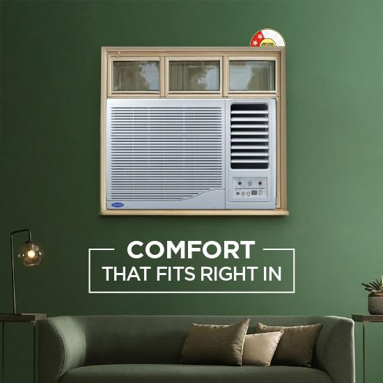 Image of Carrier Estrella Gx 1 Ton 2 Star Window Air Conditioner (R32 Refrigerant, Turbo Mode, Energy Saver, Dust Filter, High Ambient Cooling up to 50C, White) CAW12EC2R36F0