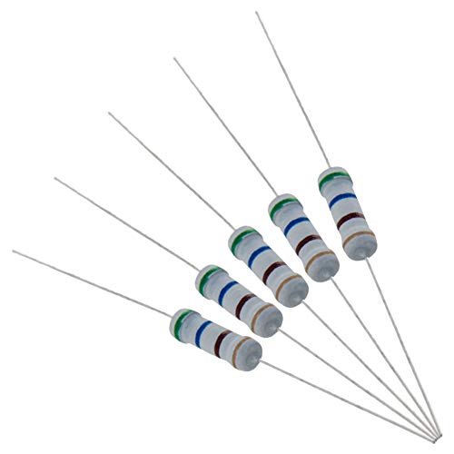 Fielect 50Pcs 560ohm Resistor 1W 5% Metal Oxide Film Resistors Axial Lead Flame Proof for DIY Electronic Projects and Experiments Tolerance
