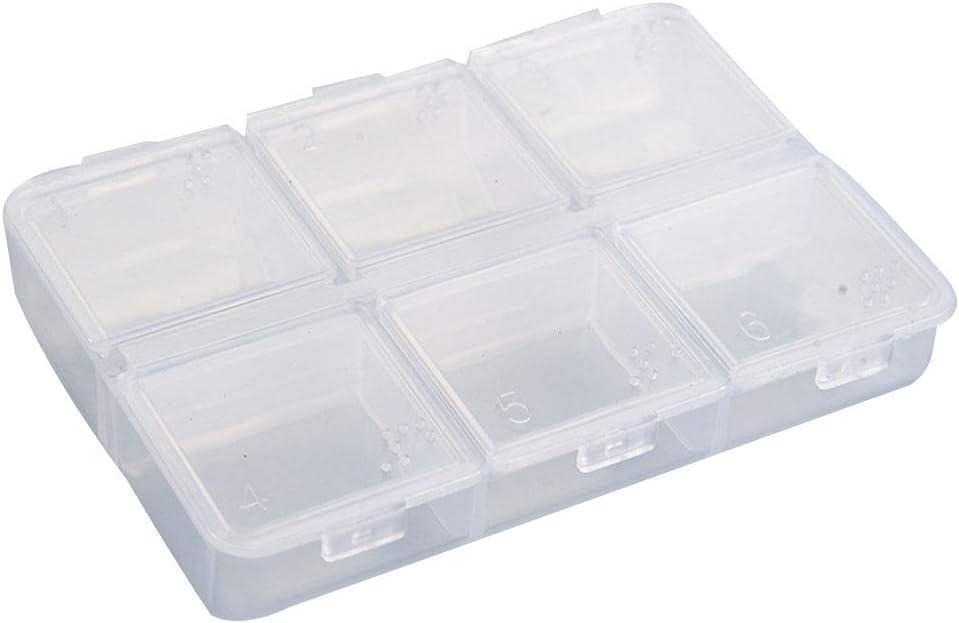 Swejos 6 Compartment Pill Organizer Case Portable Pill Box Small Pill Container for Purse or Pocket, Excellent Pill Storage Case (Pack of 2)-image-27