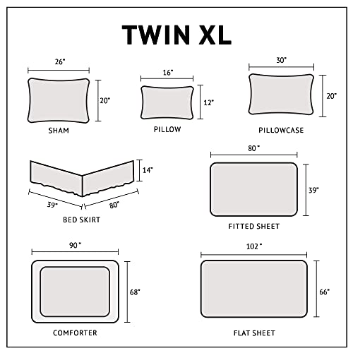 Intelligent Design Complete Bed In A Bag Casual Boho Comforter With Sheet Set Decorative Pillow, All Season Bedding Set, Twin Xl, Loretta Navy 7 Piece #TOP5