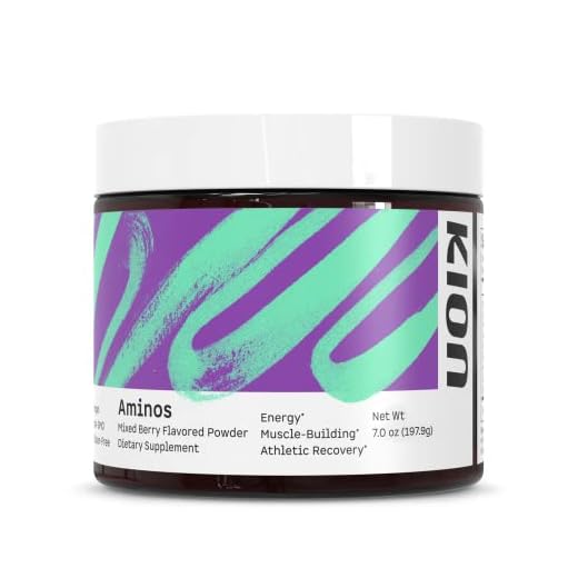 Kion Essential Amino Acids Powder - Amino Acids Supplement for Muscle Recovery, Essential Amino Energy Without Caffeine, EAAs Amino Acids Powder, BCAAs Amino Acids - 30 Servings, Mixed Berry