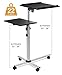 Mount-It! Projector Stand Mobile Projector Cart with Laptop Shelf on Wheels, Heavy Duty Two Shelves Height Adjustable Laptop and Projector Presentation Trolley in Black