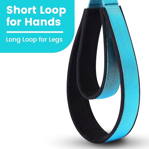 2PCS Pilates Double Loop Strap for Reformer Fitness D-Ring Straps Handle, Yoga Pilates Equipmen D-Ring Exercise Strap for Gym Workout Home(Lake Blue) by HASSLICKIT - Image 6