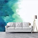 Modern Wallpaper Murals 3D abstract blue watercolor splash at corner white blue watercolor for Peel