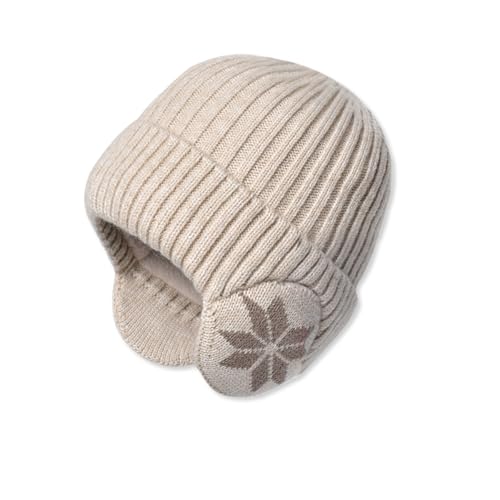 LumiSyne Berretto Lavorato a Maglia per Uomo Donna Cappello con Paraorecchie Fodera in Pile Termico Elastico Antivento Caldo Cappello Invernale con Copriorecchie per Ciclismo Corsa Sci