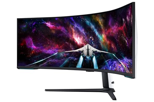 Image of Samsung 49-inch (124.4cm) Odyssey OLED G9 Dual QHD, 5120 x 1440, 240Hz, 0.03ms Curved Gaming Monitor, USB Hub, HAS, Neo Quantum Processor, Smart TV, AMD FreeSync Premium Pro (LS49CG950SWXXL,Black)