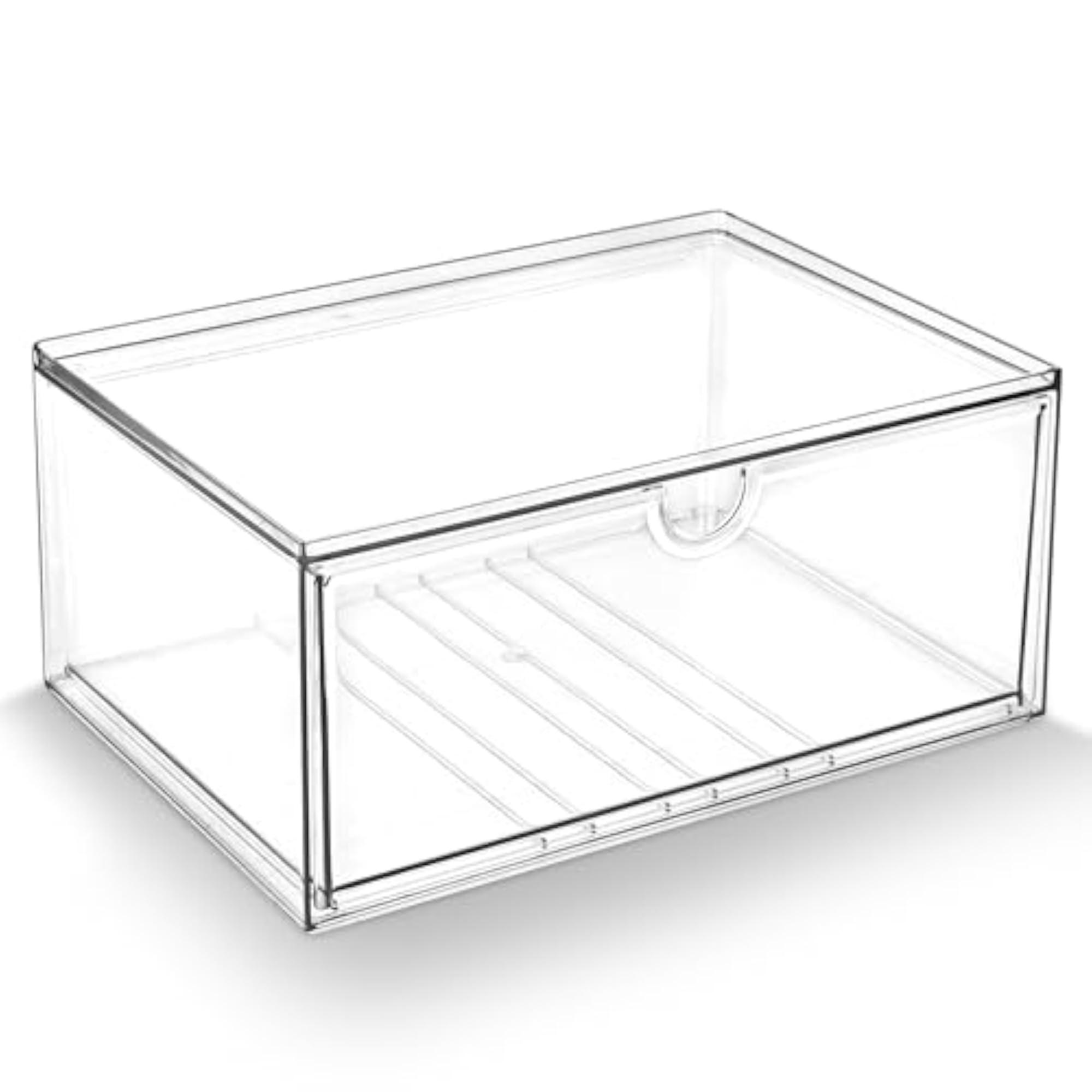 Acrylic Makeup Organizer with Stackable Drawers