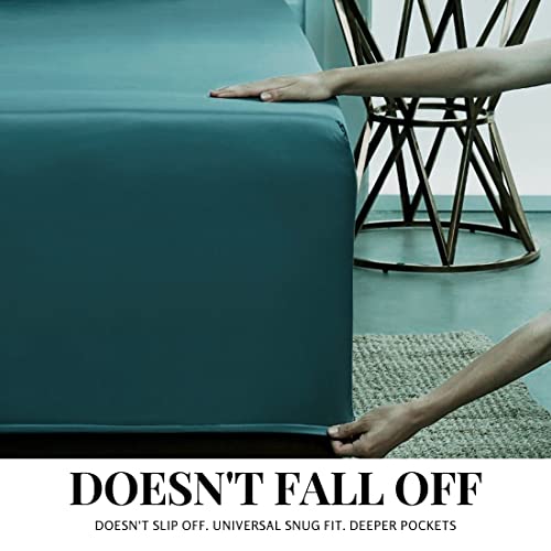 Coldest Bedding Sheets & Pillowcases – 100% Bamboo Deep Pockets, Hotel Luxury Extra Soft Breathable Cooling Bed Sheets, Fade Resistant, Secure To Mattress Straps– 5 Pieces (King, Gray) #TOP4