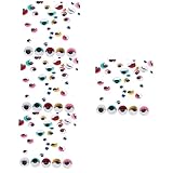 NUOBESTY 4 Sätze Bunte Selbstklebende Augen Linsen Augenfarbe Googeln Eyeliner DIY Augensticker Tieraugen Aufkleber Bastelmaterialien Für Tieraugenaufkleber Plastik 84 Stück * 4