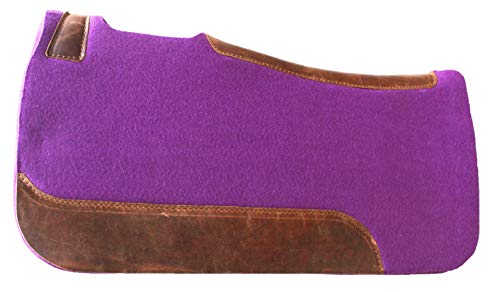 Challenger Horse Saddle Pad Western Contoured Wool Felt Moisture Wicking Purple 39Rt06Pr #TOP2