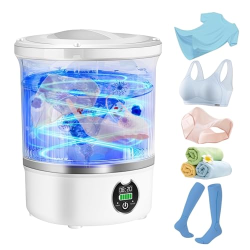 Portable Mini Washing Machine,With blueLight and Dehydration Function,2L Capacity Underwear Washing Machine,DeeplyClean Underwear & Small Clothing,Mini Washer Suitable for Family, Hotel,Camping by Lqliow - Used condition - US$14.67