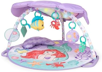 Bright Starts, Küçük Deniz Kızı Twinkle Trove Işıklı Müzikal Bebek Yemek Zamanı Yastıklı Aktivite Merkezi, Yenidoğan ve Üzeri - Görsel 1