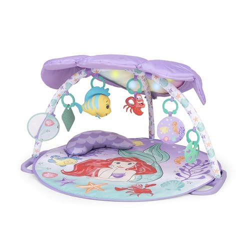 Bright Starts Disney Baby The Little Mermaid Twinkle Trove Light-Up Musical Baby Activity Gym with Tummy Time Pillow, Newborn+ by Bright Starts - Used condition - US$63.06