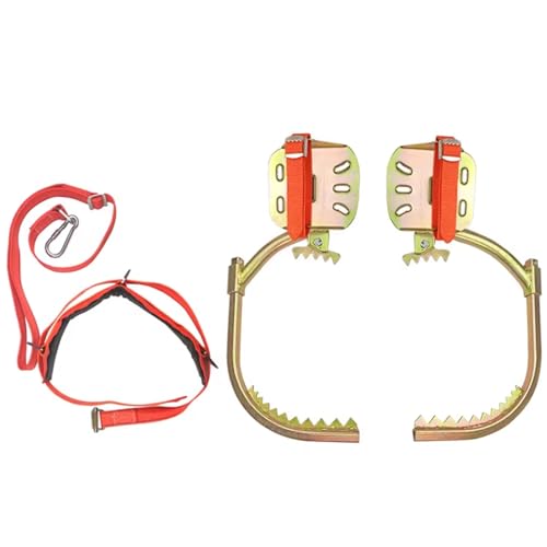 Heavy Duty Tree Climbing Spikes Dla Dorosłych Z Regulowanymi Paskami Do Stóp I Podkładkami Przeciwślizgowymi Secure Grip Electrician Pole Pegs Safe Practice Gear