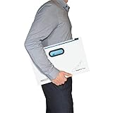 Rapesco 1624 SupaFile Plus 13-Part Desktop Expanding File Organiser Oversized to Fit Files and Folders up to 38.5 cm Wide, A4+, White with Black Dividers - Image 4