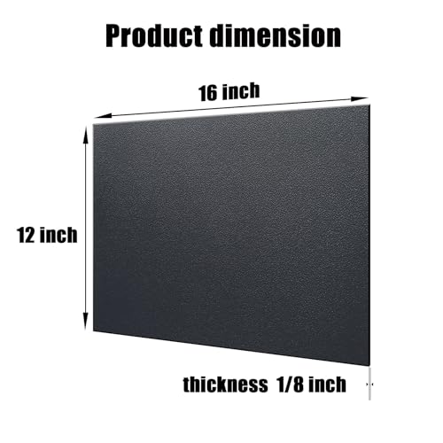 Image of ABS Plastic Sheet 1 /8 Inch Thick 12 inch x 16 inch (2-Pack),Two-Sided Heat Moldable Panel (Thermoplastic Textured Front & Smooth Back), Black Thermoform Board Great for DIY Projects, Decor, Handcrafts