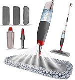 Spray Mop for Floor Cleaning - Microfiber Floor Mop with 3 Washable Pads,550ML Refillable Bottle, Re