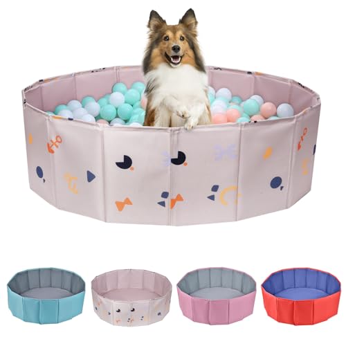 Dog Ball Pit, Foldable Balls Pit for Dogs, Ball Pit for Dog, Balls Pit for All Types of Dogs, Suitable for Indoor and Outdoor Activities (39.37inches in Diameter,No Ball Included)