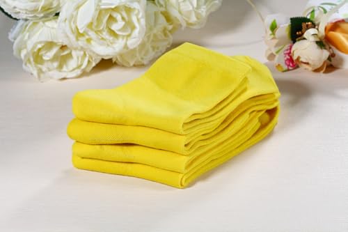 Image of Azwelier Unisex Colorful Quarter Ankle Athletic Socks Breathable Cotton Blend Crew Style 4 Pairs Pack