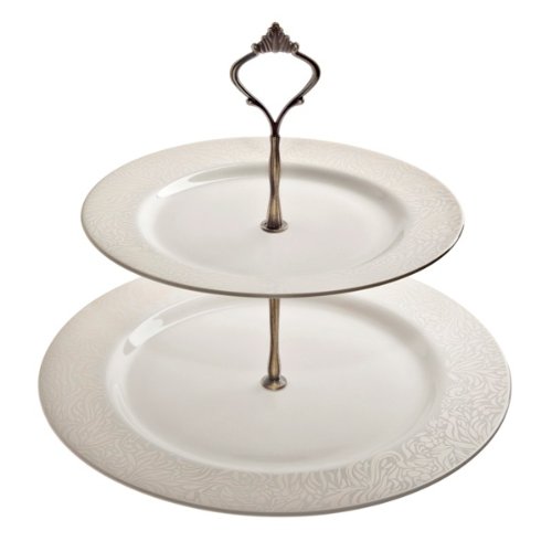 Denby 28.5 cm Monsoon Lucille Cake Stand, Gold/Cream : Amazon.co